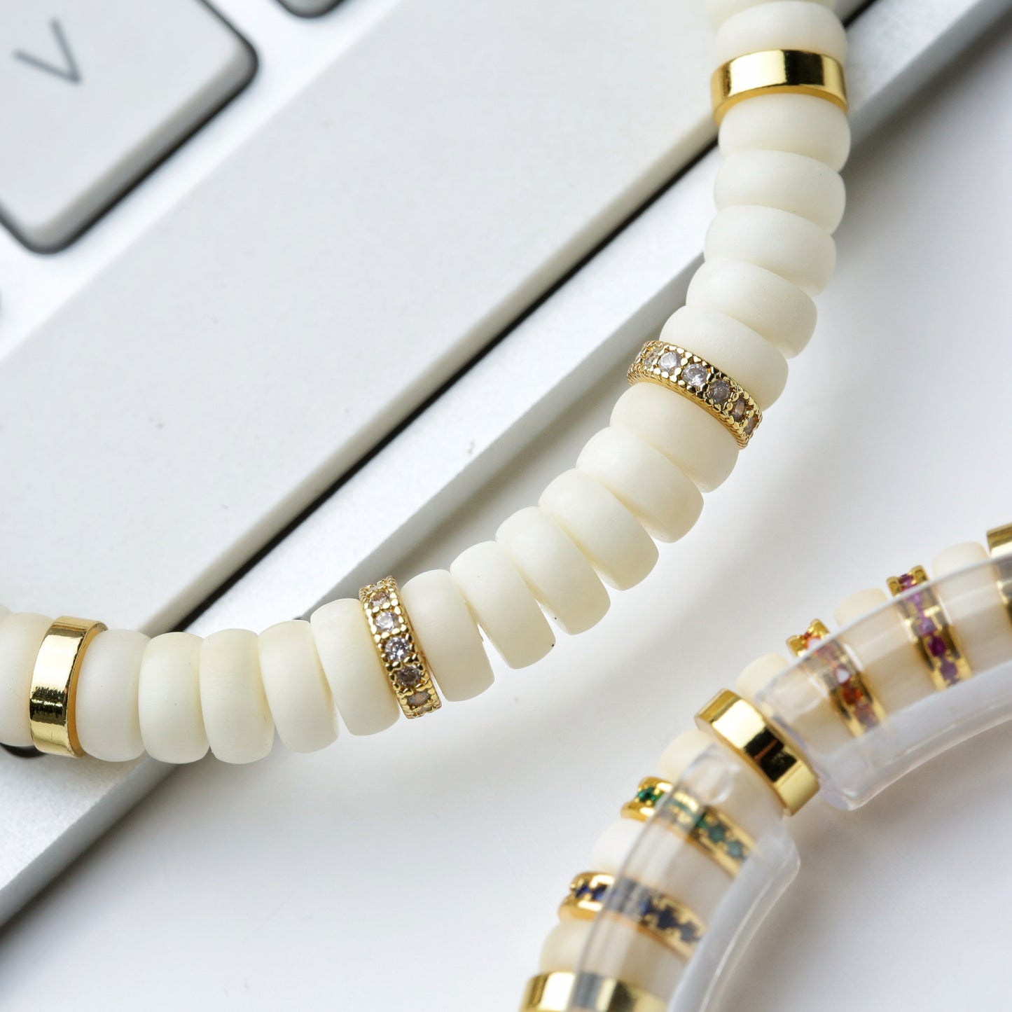 Natural 7mm White Jade Bodhi Bead Bracelet - Four Original Colors