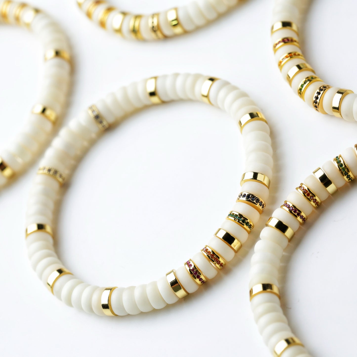 Natural 7mm White Jade Bodhi Bead Bracelet - Four Original Colors