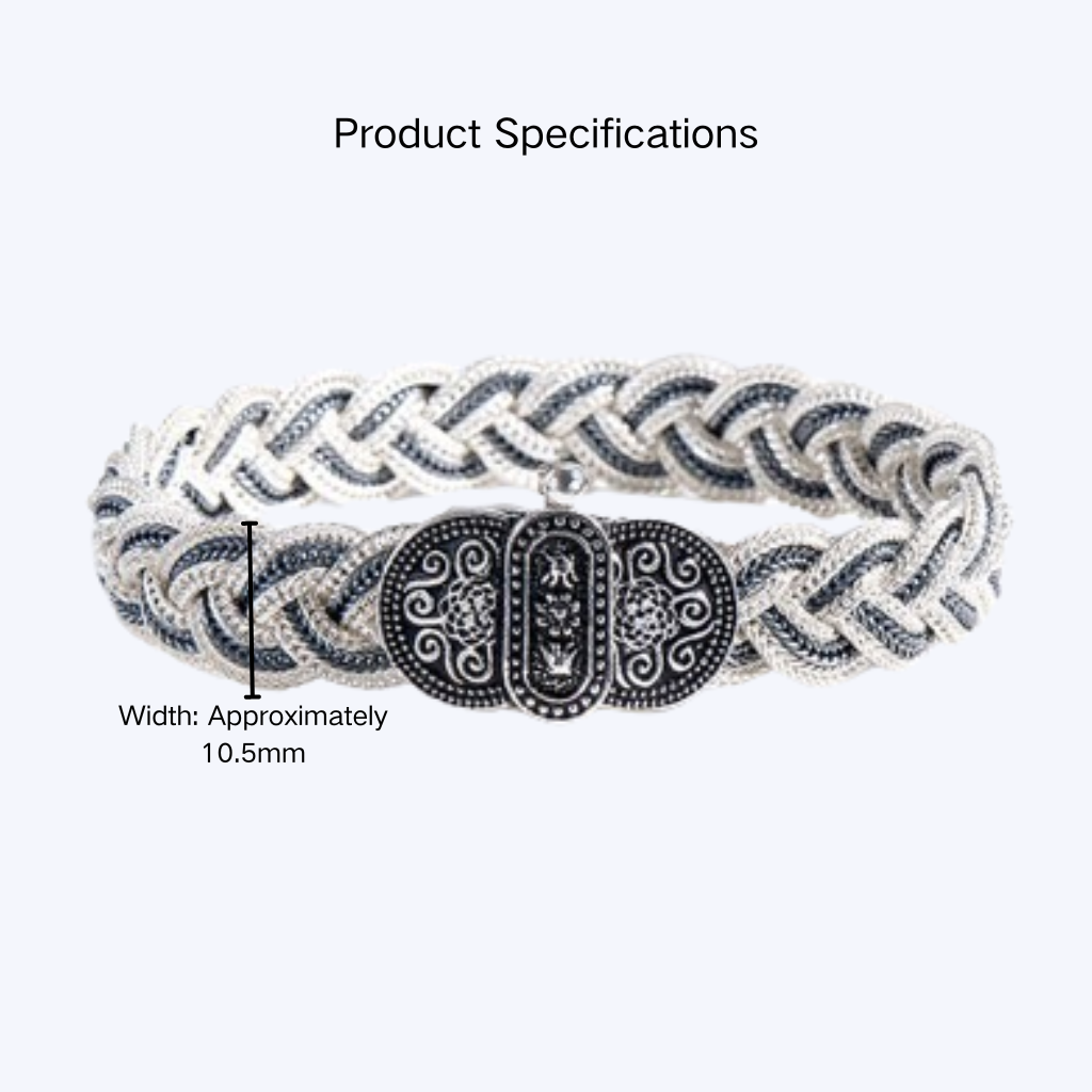 Handwoven 925 Silver Kazaz two-tone Bracelet