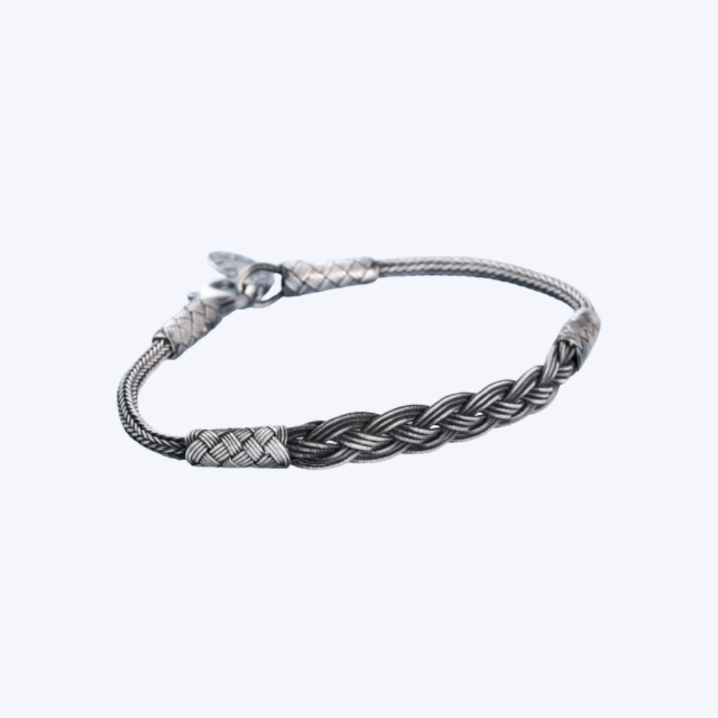 Handwoven 999 Silver Kazaz precision weaving Bracelet