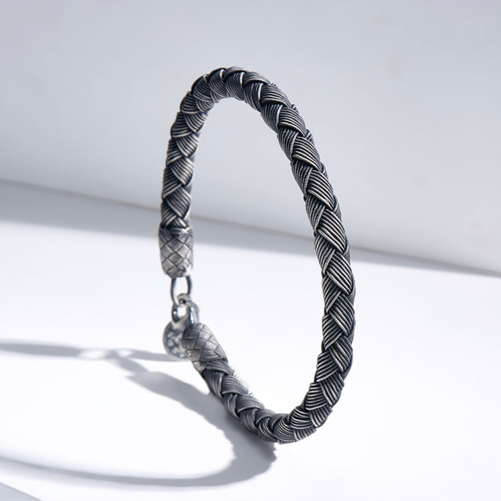 Handwoven 999 Silver Kazaz four-strand braid Bracelet