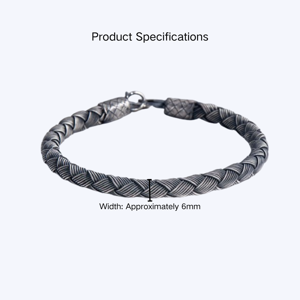 Handwoven 999 Silver Kazaz four-strand braid Bracelet