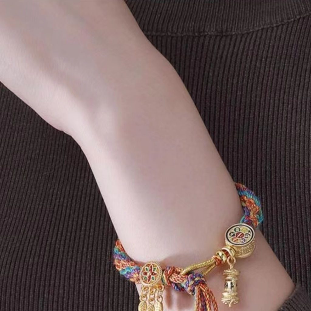 Reincarnation Tibetan Bracelet with Ethnic Tassels for Men and Women