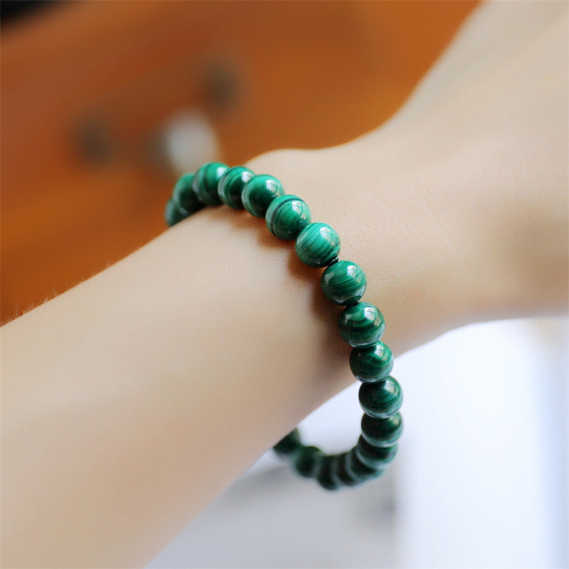 Natural Green Malachite Bracelet, Sophisticated Elegant Jewelry