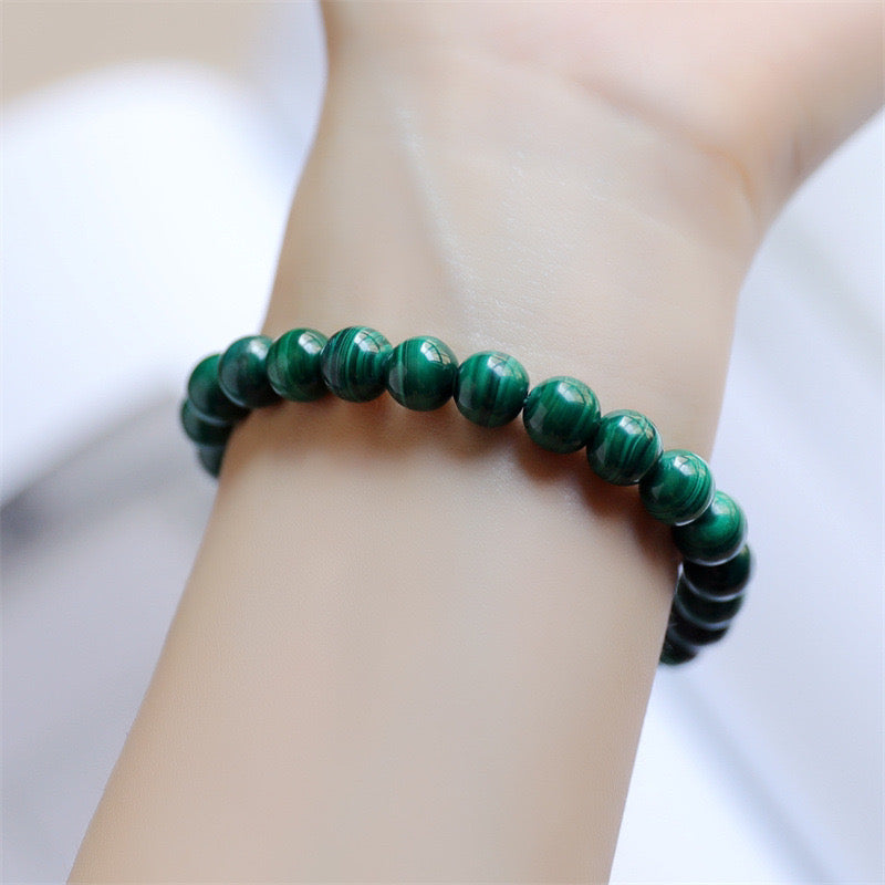 Natural Green Malachite Bracelet, Sophisticated Elegant Jewelry